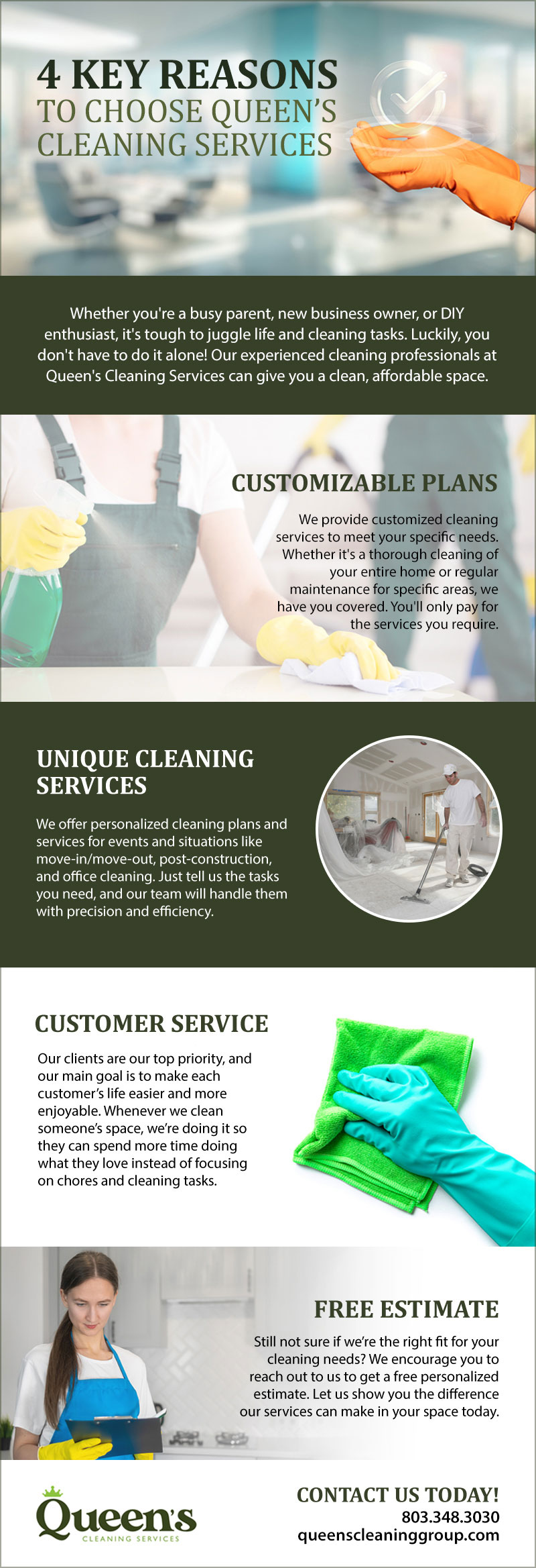4 Key Reasons to Choose Queen’s Cleaning Services [infographic] Queen